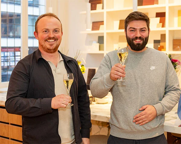 Robrecht en Vincent. De zaakvoerders van Aboutwood